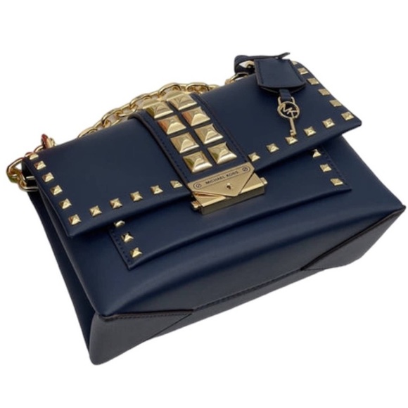 Michael Kors Cece Medium Studded Faux Leather Shoulder Bag - Picture 6 of 14